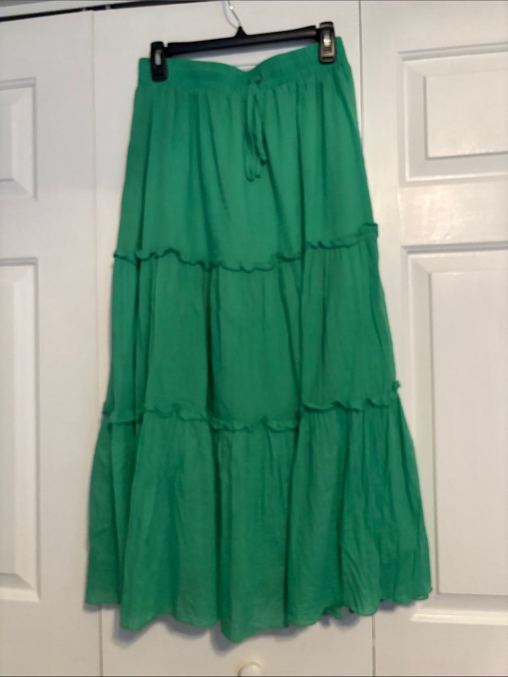 HYFVE Green Tiered Maxi Skirt